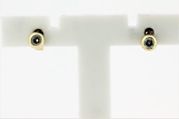 Ohrstecker 585 Goldgehalt mit 0,20 carat Diamant verfeinert – Bild 2