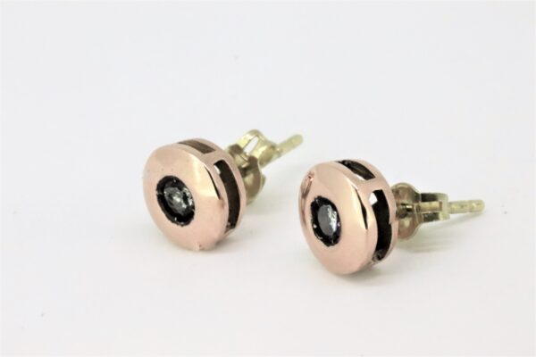 Ohrstecker 585 Goldgehalt mit  Diamant – Bild 2