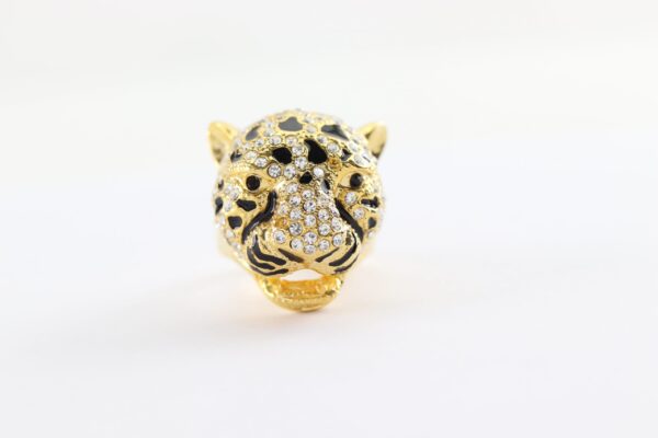 Ring - mit einem Tigerkopf  Sterlingsilber  vergoldet – Bild 4