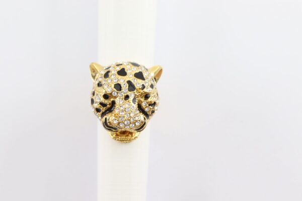 Ring - mit einem Tigerkopf  Sterlingsilber  vergoldet – Bild 3