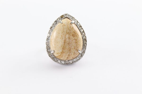 Ring mit Landschafts-Jaspis in Sterlingsilber – Bild 4