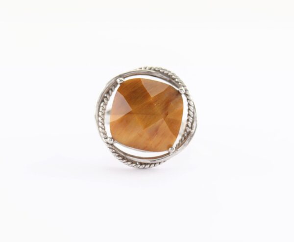 Ring mit rechteckigem Tigerauge – Bild 5