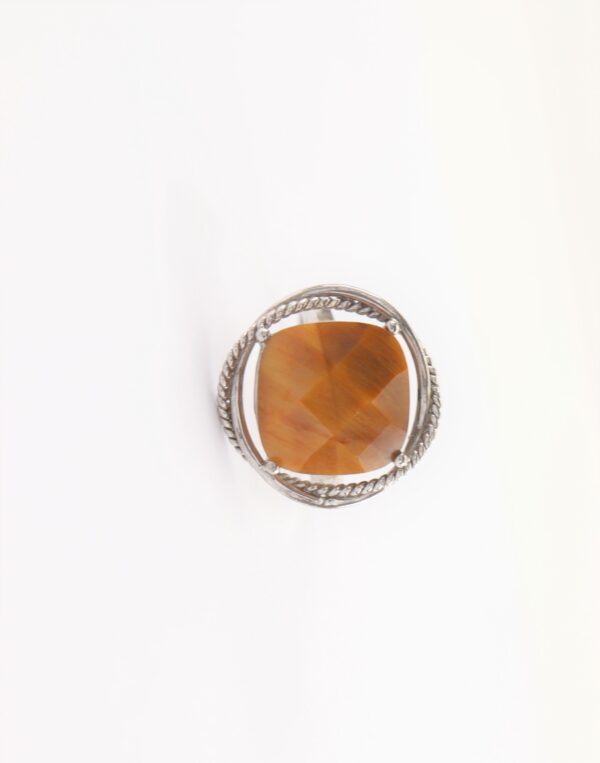 Ring mit rechteckigem Tigerauge – Bild 4