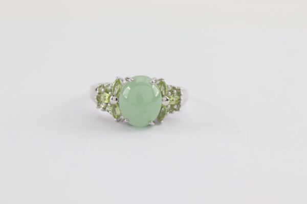 Ring in Sterlingsilber rhodiniert  mit Aventurin
