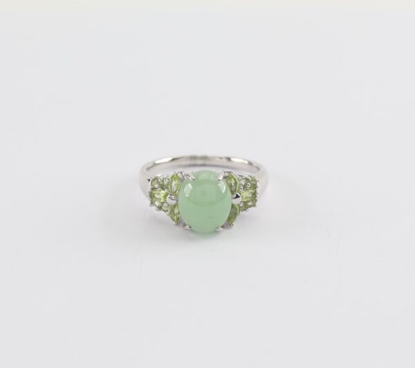 Ring in Sterlingsilber rhodiniert  mit Aventurin – Bild 4