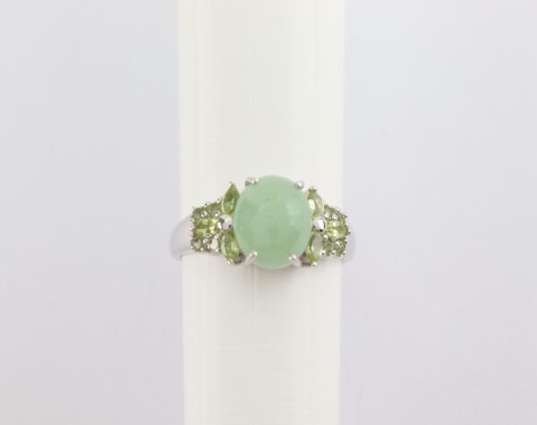 Ring in Sterlingsilber rhodiniert  mit Aventurin – Bild 3