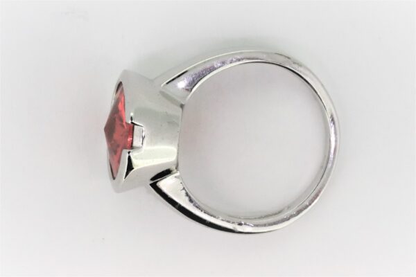 Sterlingsilber Ring rhodiniert mit einem großen, Spinell – Bild 3