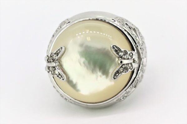 Ring  Sterlingsilber rhodiniert mit Perlmutt – Bild 3