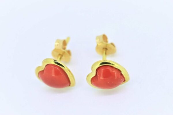 Herz Ohrstecker 750 Gold – Bild 2