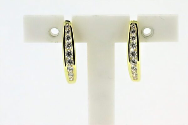 Creolen min Gelbgold mit Zirkonia