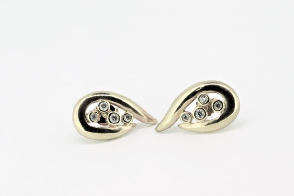 Ohrstecker in Gelbgold mit Zirkonia