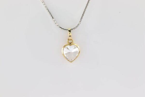 kleines Herz in Gelbgold mit Zirkonia – Bild 2