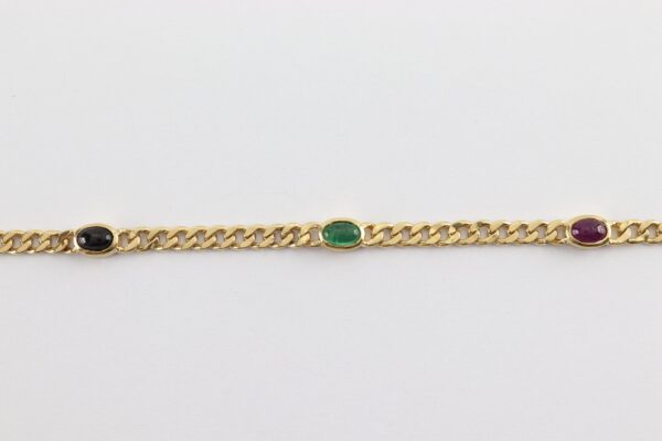 Armband in Gelbgold mit echten Steinen – Bild 7