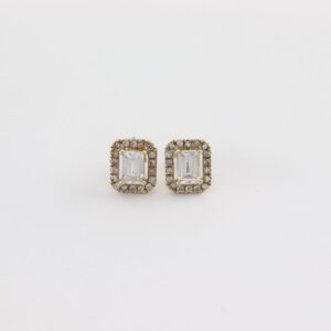 Ohrstecker in Gelbgold mit Zirkonia