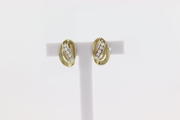 Ohrstecker  in Gelbgold mit Zirkonia