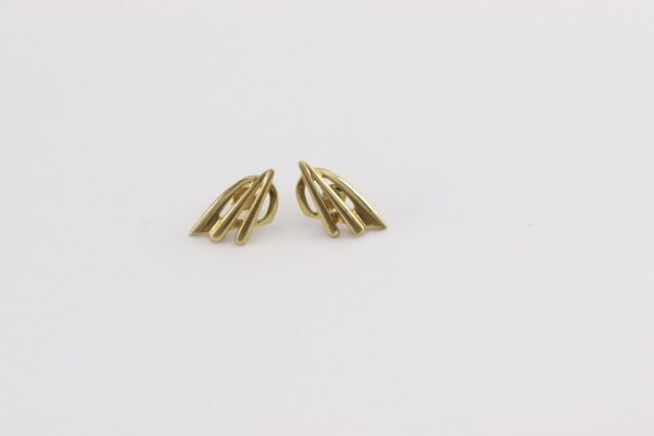 elegante Ohrstecker in Gelbgold ohne Stein – Bild 3