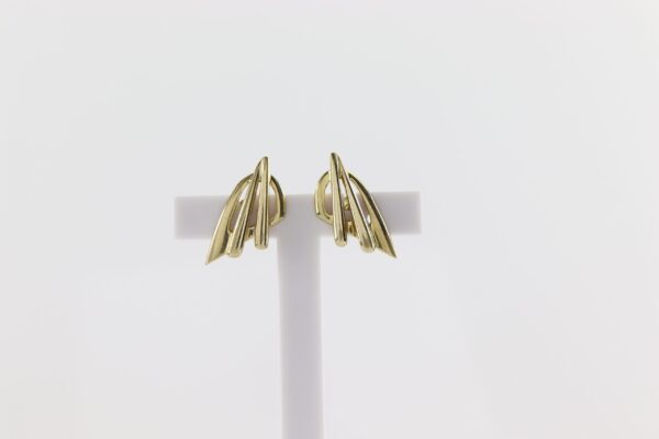 elegante Ohrstecker in Gelbgold ohne Stein – Bild 5