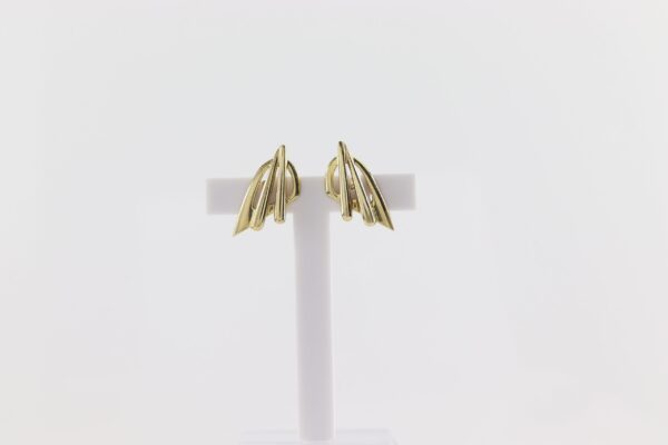 elegante Ohrstecker in Gelbgold ohne Stein – Bild 6