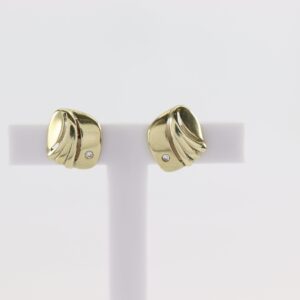 Ohrstecker in Gelbgold  mit Diamant