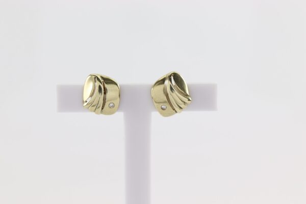 Ohrstecker in Gelbgold  mit Diamant