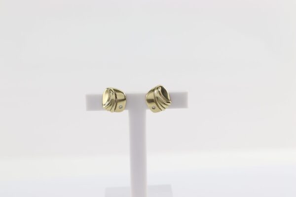 Ohrstecker in Gelbgold  mit Diamant – Bild 5