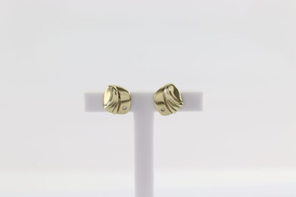 Ohrstecker in Gelbgold  mit Diamant – Bild 6