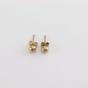 kleine Kugeln als Ohrstecker in Gelbgold