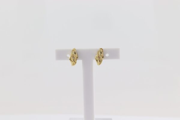 Ohrstecker in Gelbgold  mit Diamant – Bild 3