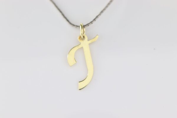 ein Buchstabe " J "  in Gelbgold   (  OHNE  KETTE  ) – Bild 2
