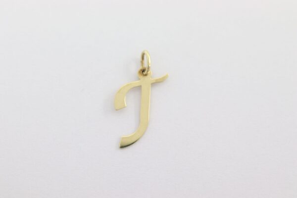 ein Buchstabe " J "  in Gelbgold   (  OHNE  KETTE  )