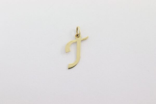 ein Buchstabe " J "  in Gelbgold   (  OHNE  KETTE  ) – Bild 4