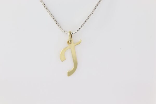 ein Buchstabe " J "  in Gelbgold   (  OHNE  KETTE  ) – Bild 5