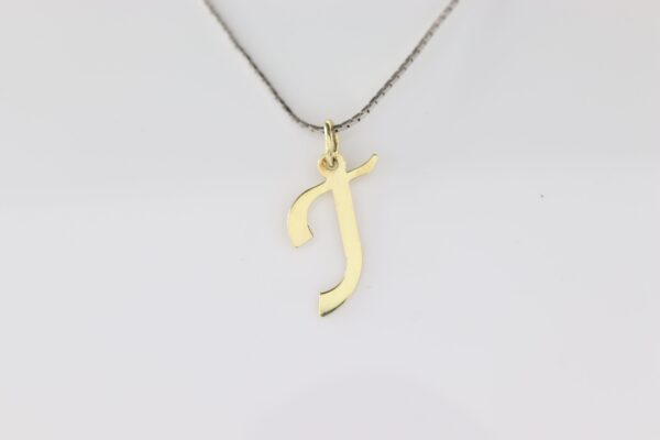 ein Buchstabe " J "  in Gelbgold   (  OHNE  KETTE  ) – Bild 6