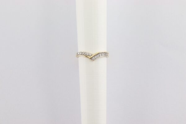 Gold Ring  mit Diamanten – Bild 2