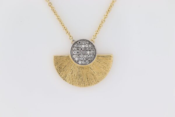 sehr feines Collier  in Gelbgold mit Diamanten – Bild 4