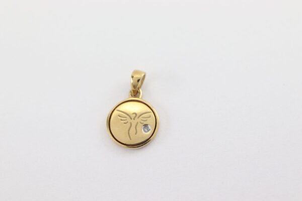 Anhänger in Gelbgold  mit Diamant - ( OHNE  KETTE  )