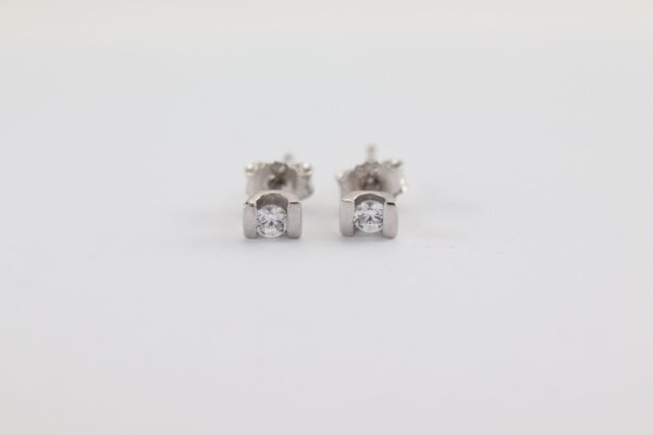 Ohrstecker  Weißgold mit klaren Zirkonia