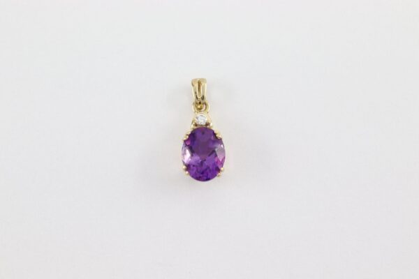 Anhänger mit Amethyst in 333 Gold   ( OHNE  KETTE  ) – Bild 2