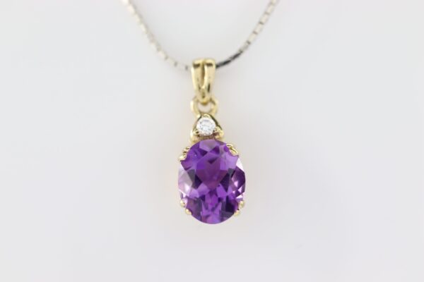 Anhänger mit Amethyst in 333 Gold   ( OHNE  KETTE  ) – Bild 4