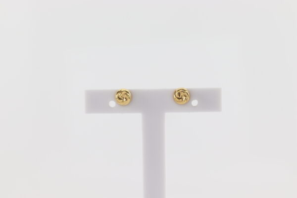 Kleine, feine Ohrstecker in Gelbgold – Bild 4