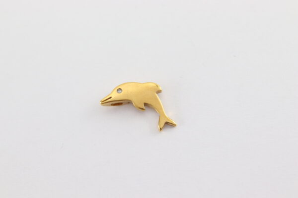 schön geformter Delphin Anhänger  in Gold