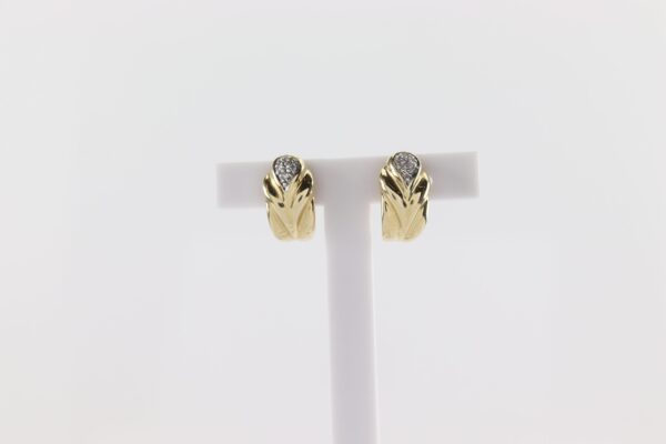 Ohrstecker in Gelbgold mit 8 Diamanten – Bild 3