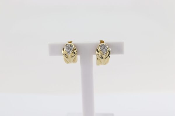 Ohrstecker in Gelbgold mit 8 Diamanten