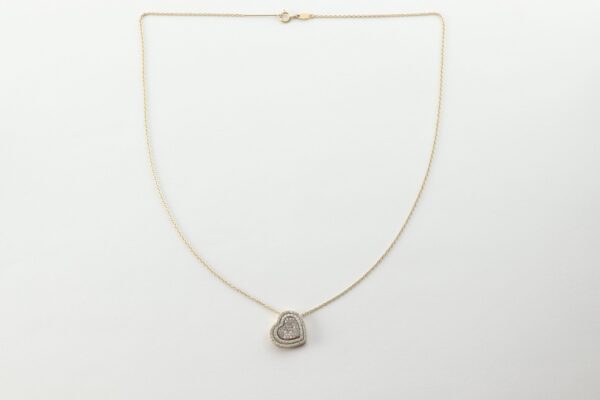 sehr feines Collier in Tricolor mit Zirkonia – Bild 5