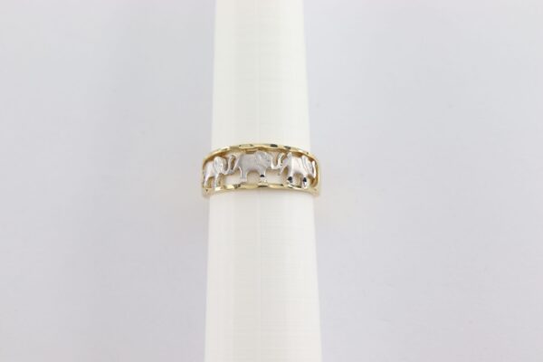 Sehr schoner Ring mit Elefanten aus Weißgold. – Bild 5