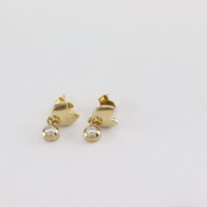Ohrstecker in Gelbgold  mit Zirkonia