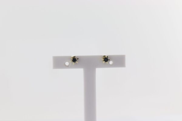 Sehr feine Ohrstecker Gelbgold gearbeitet. – Bild 6