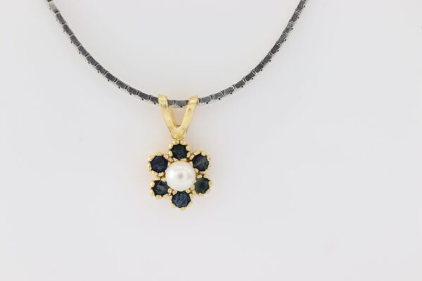 Anhänger  mit Saphir ( OHNE  KETTE  )  #Gold-472-2 – Bild 5
