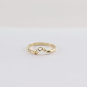 Ring in Gelbgold  mit Diamant