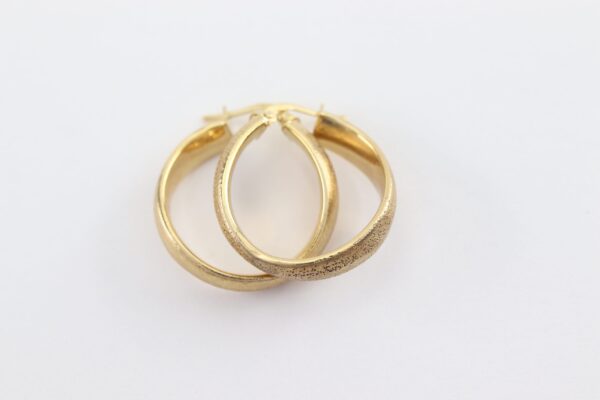 Creolen in Mattgold - 9 Karat -